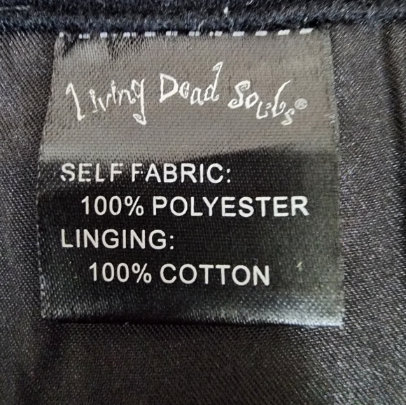 Black Living Dead Souls Satin Lace Up Corset XL - Picture 7 of 7